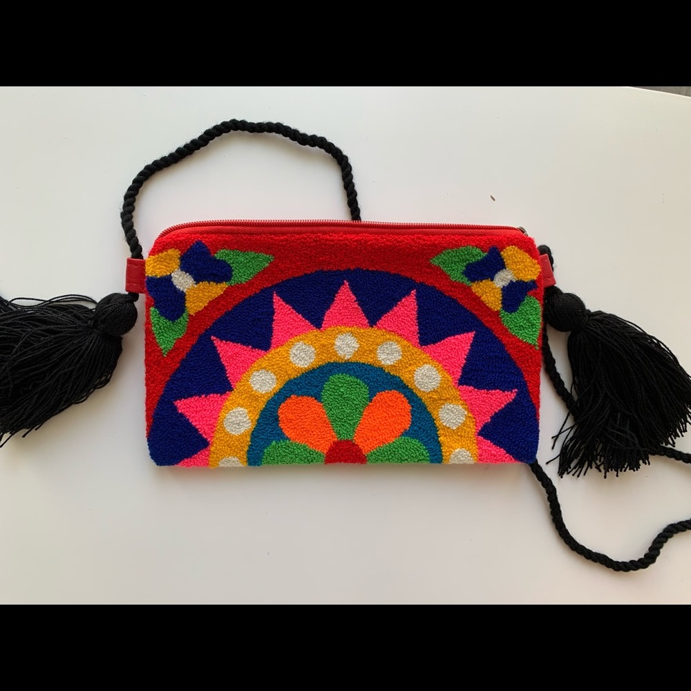 Handwoven Colombian Crossbody Clutch Purse Bag